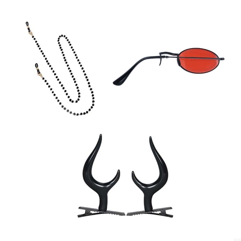 Sunglass Retainer Cord - DXAE Gafas monoculares con Cadena Cuernos