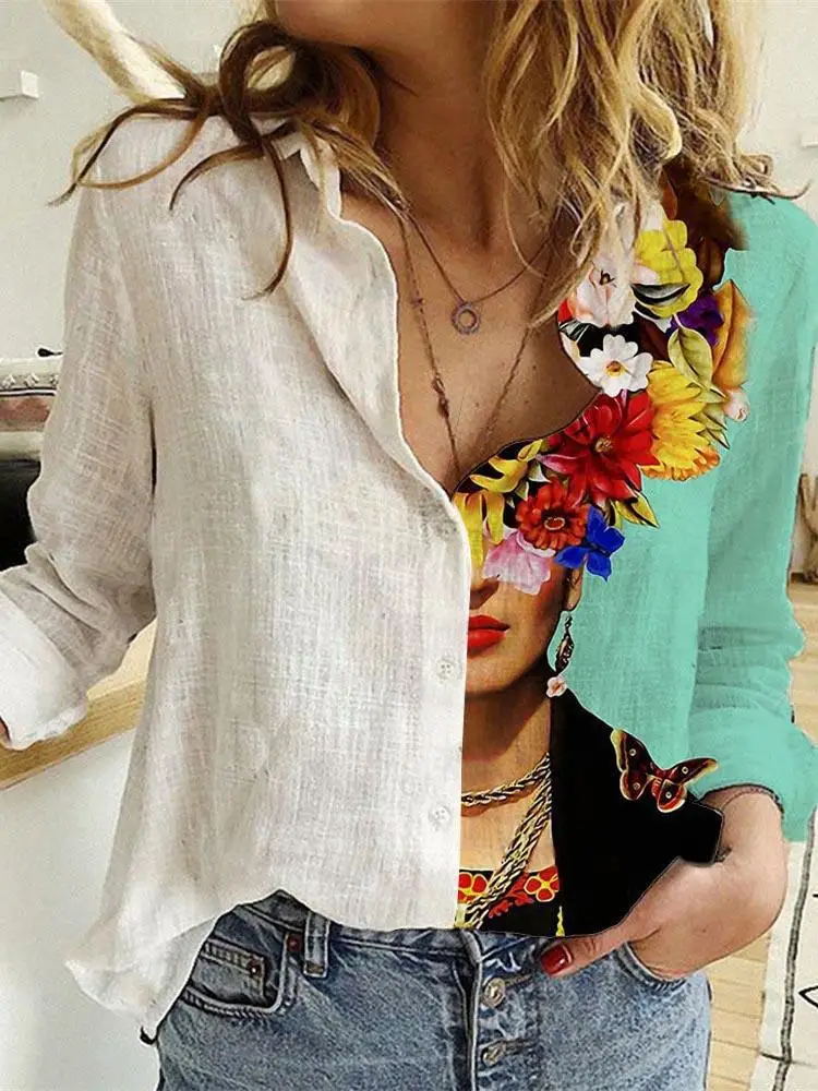 Shirt Camp Collar - Camisas Colla de manga larga con