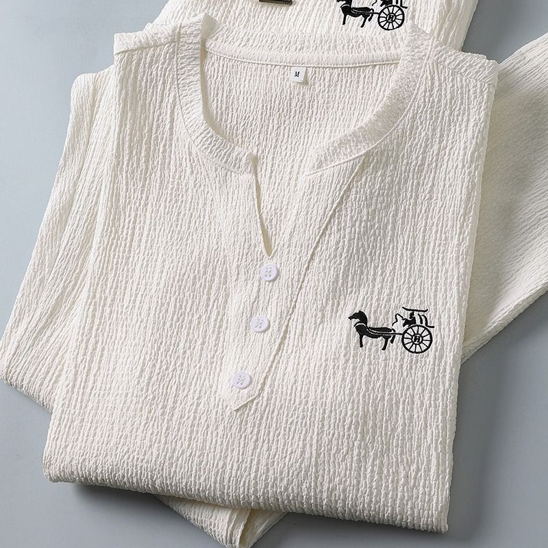 Conjunto de Camiseta de Lino d - Short Linen Drawstring reseña y precio